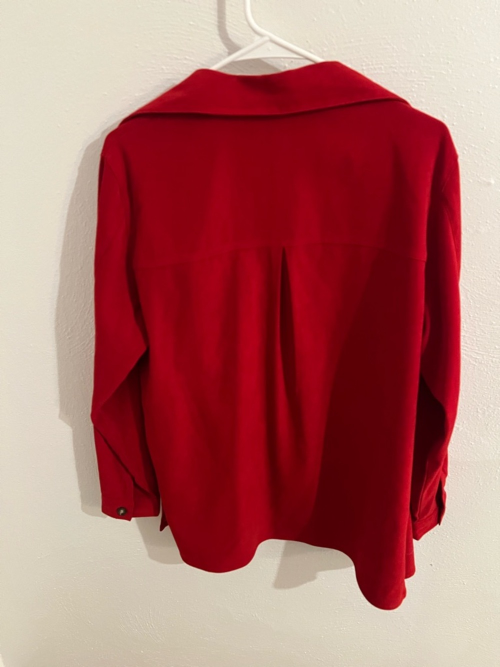 Red Button Down Shacket - Medium - Picture 5 of 5